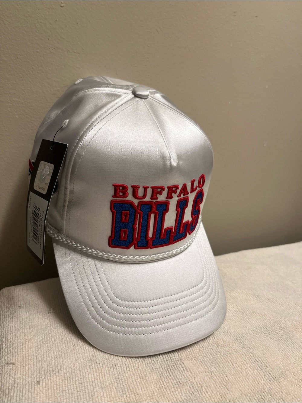 Buffalo Bills ‘47 Outspoken Hitch Hat White Satin Rope Snapback NFL Women’s NWT